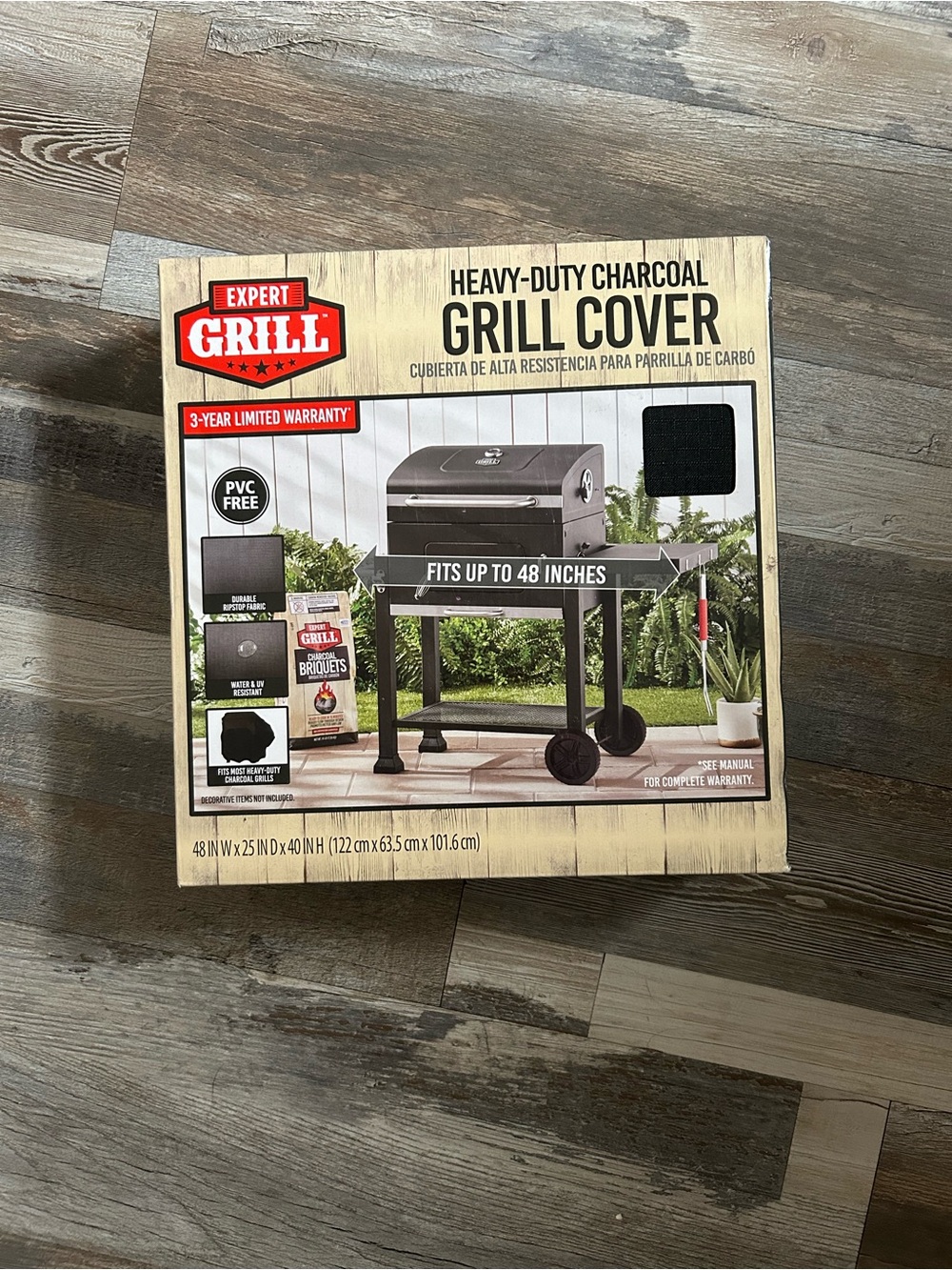 Heavy-Duty Charcoal Grill Cover - Black